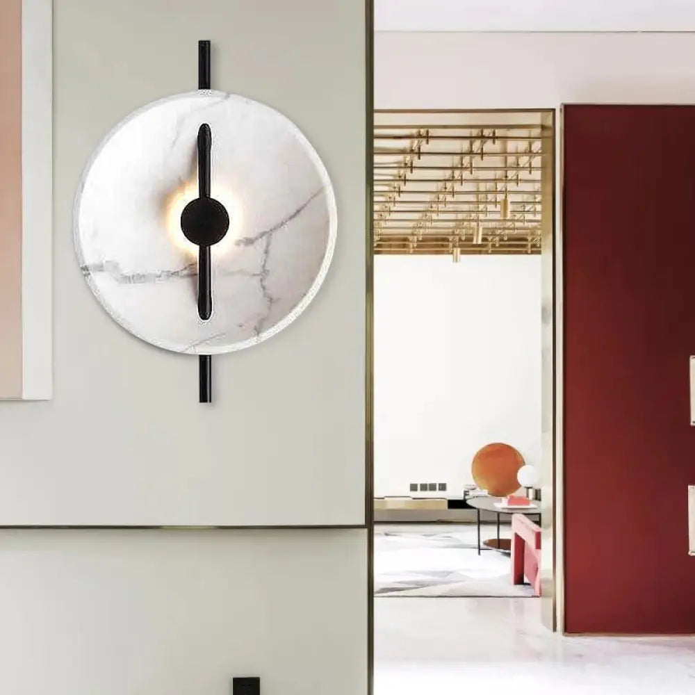 DecorBites™ White Minimalist Acrylic LED Wall Sconce Lamp with Warm/White Light