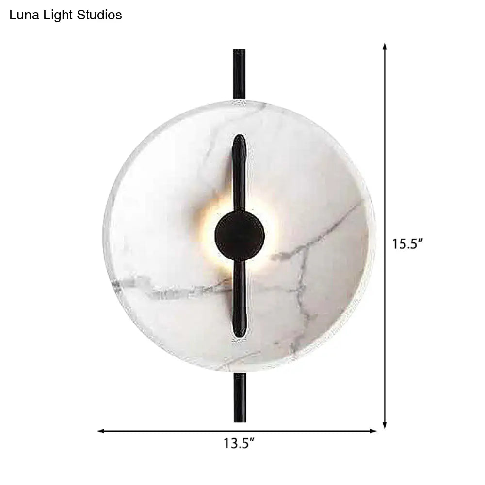 DecorBites™ White Minimalist Acrylic LED Wall Sconce Lamp with Warm/White Light
