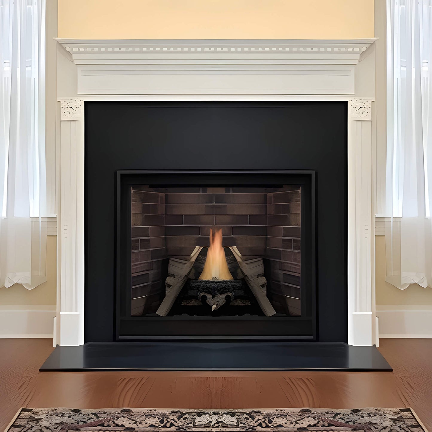 White Mountain Hearth Tahoe 36" Clean Face Direct Vent Natural Gas Traditional Premium Fireplace [DVCP36BP30N/70N] (SAK26519)
