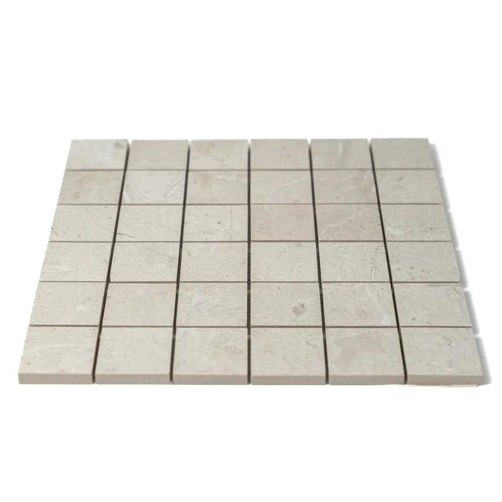 White Natural Matte Straight Joint 2x2 Porcelain Mosaics 12x12