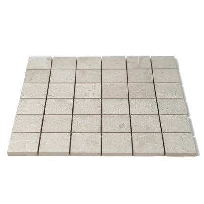 White Natural Matte Straight Joint 2x2 Porcelain Mosaics 12x12