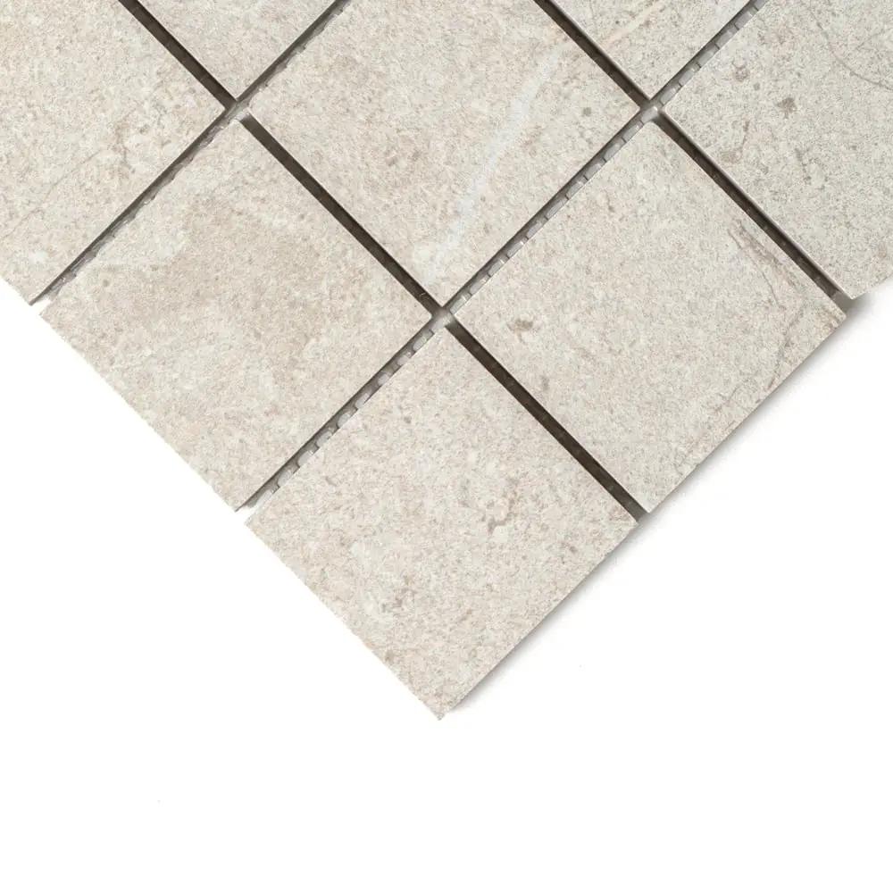 White Natural Matte Straight Joint 2x2 Porcelain Mosaics 12x12