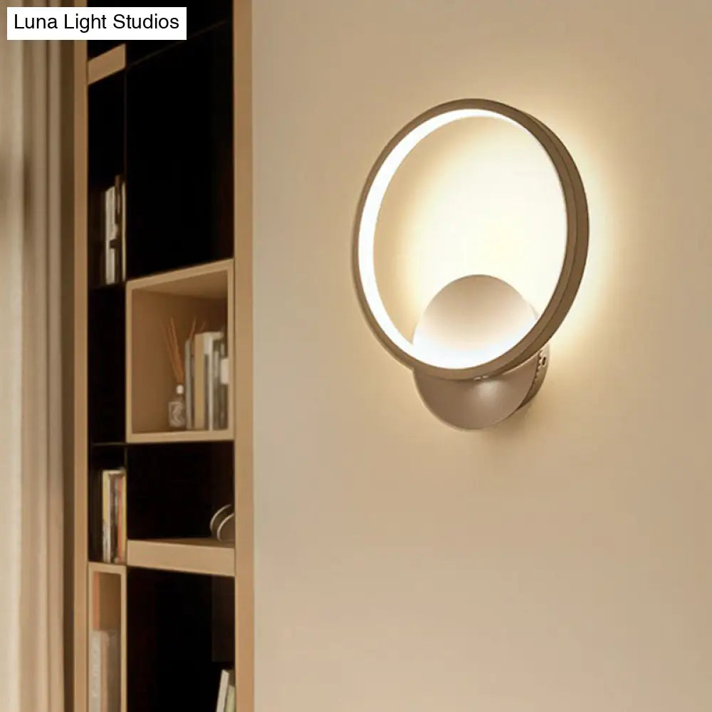 DecorBites™ White Nordic Style LED Wall Sconce - Shaded Acrylic Corridor Light Fixture