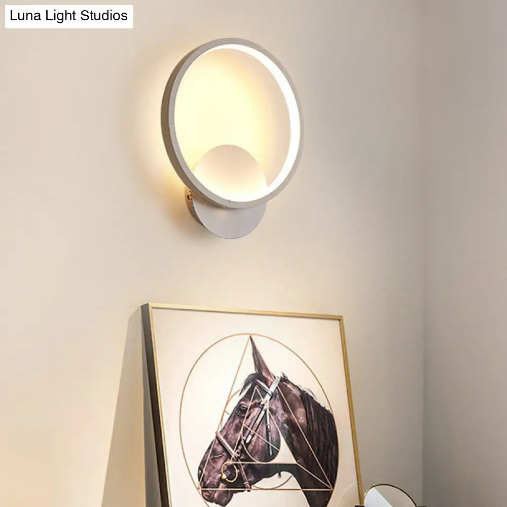 DecorBites™ White Nordic Style LED Wall Sconce - Shaded Acrylic Corridor Light Fixture