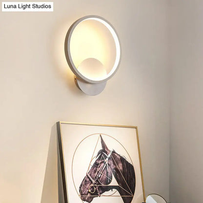 DecorBites™ White Nordic Style LED Wall Sconce - Shaded Acrylic Corridor Light Fixture