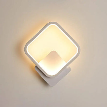 DecorBites™ White Nordic Style LED Wall Sconce - Shaded Acrylic Corridor Light Fixture
