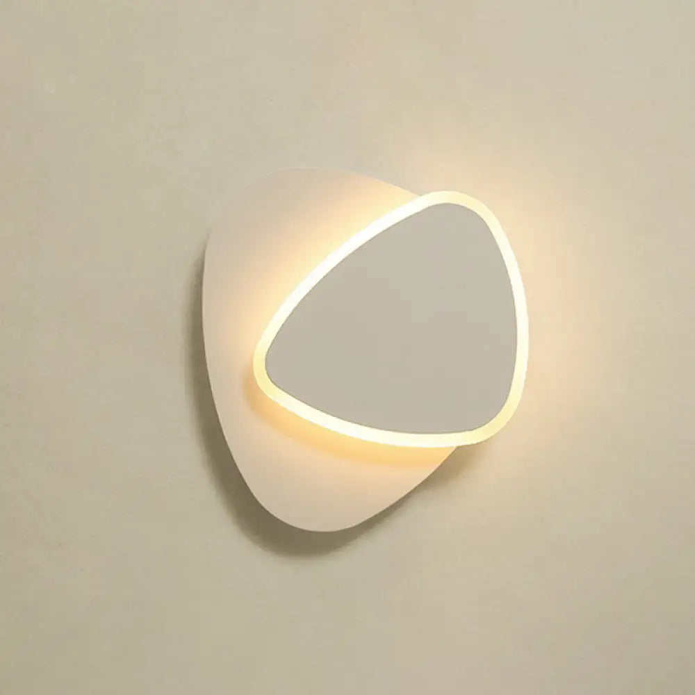 DecorBites™ White Nordic Style LED Wall Sconce - Shaded Acrylic Corridor Light Fixture