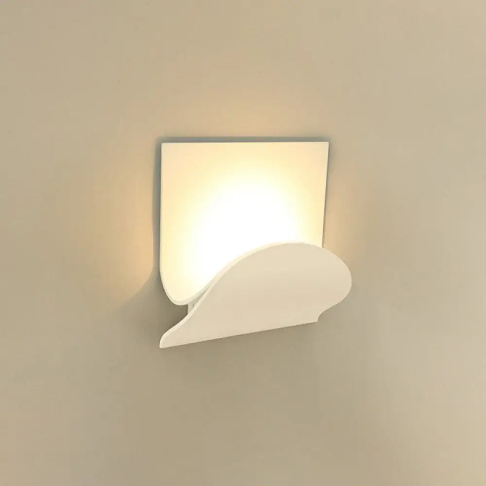 DecorBites™ White Nordic Style LED Wall Sconce - Shaded Acrylic Corridor Light Fixture