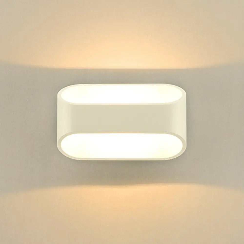 DecorBites™ White Nordic Style LED Wall Sconce - Shaded Acrylic Corridor Light Fixture