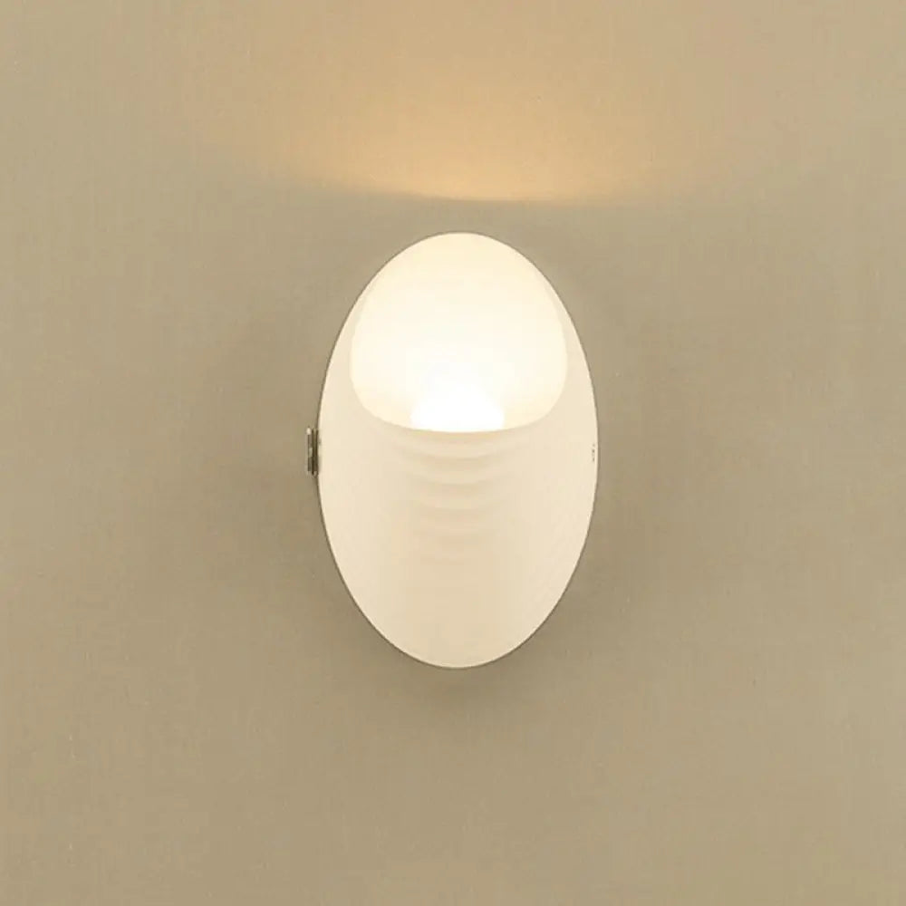 DecorBites™ White Nordic Style LED Wall Sconce - Shaded Acrylic Corridor Light Fixture