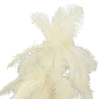 White Ostrich Feather Christmas Tree