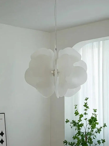 White paper flower butterfly pendant light bedroom hanging decor