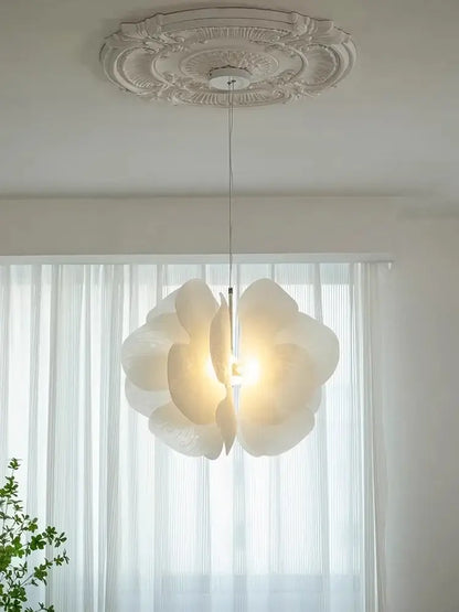 White paper flower butterfly pendant light bedroom hanging decor