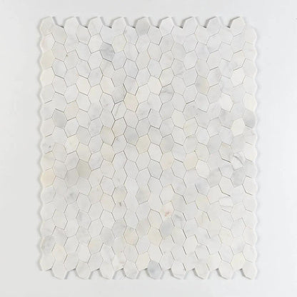 Satin Perla Honed Autumn Leaf Marble Mosaics 11 13/16x13 9/16