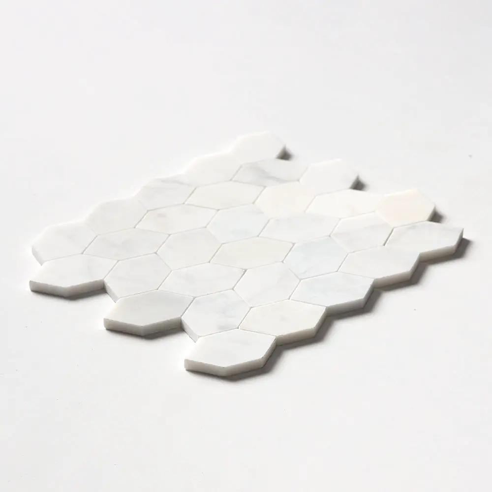 Satin Perla Honed Autumn Leaf Marble Mosaics 11 13/16x13 9/16