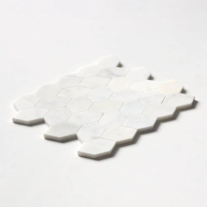 Satin Perla Honed Autumn Leaf Marble Mosaics 11 13/16x13 9/16