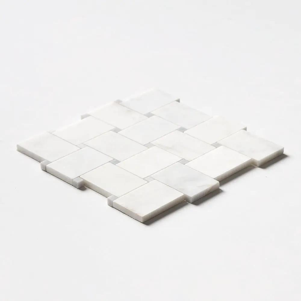 Satin Perla Multi Finish Pinwheel Marble Mosaics 10 5/8x10 5/8