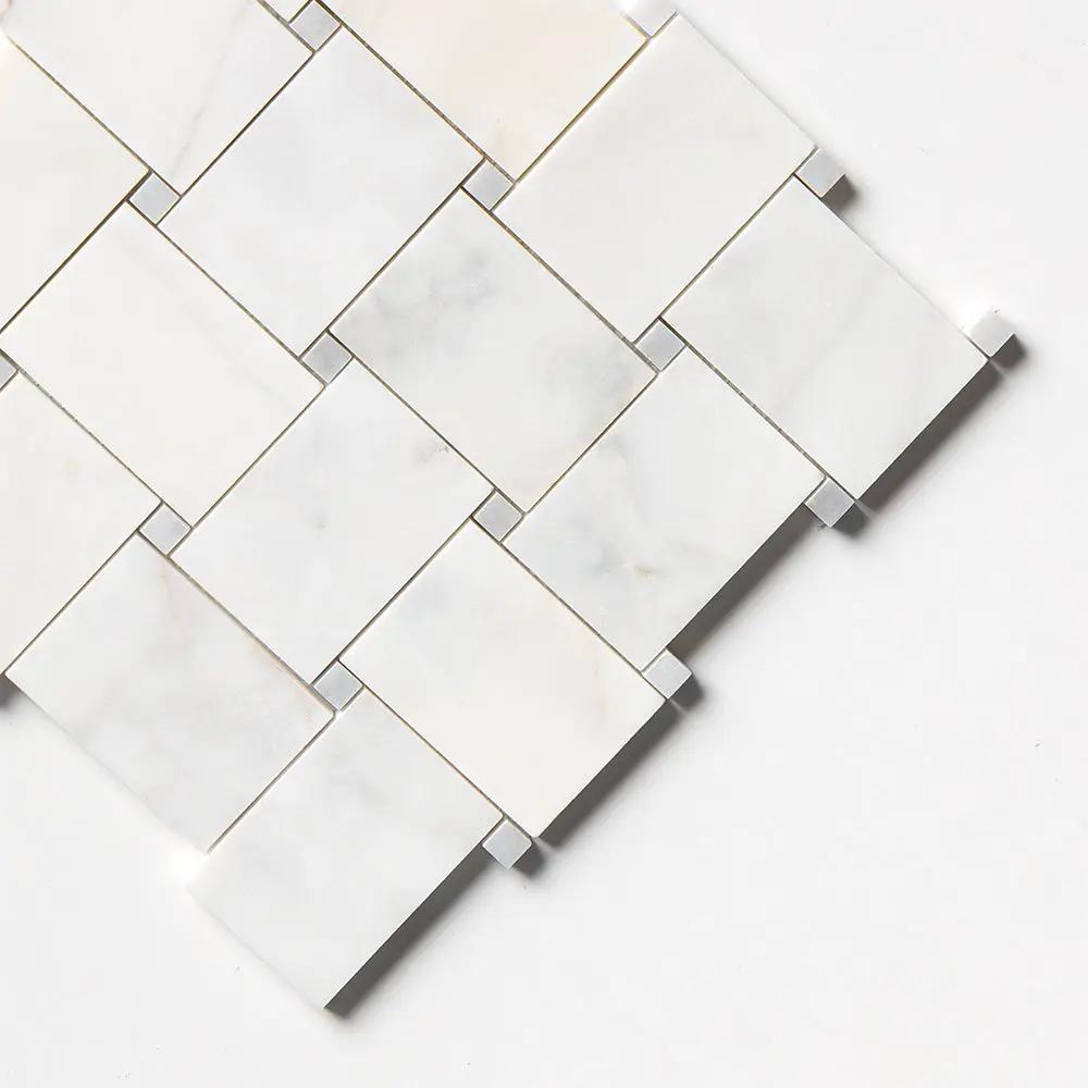 Satin Perla Multi Finish Pinwheel Marble Mosaics 10 5/8x10 5/8