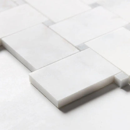 Satin Perla Multi Finish Pinwheel Marble Mosaics 10 5/8x10 5/8