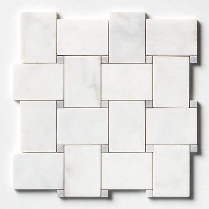 Satin Perla Multi Finish Pinwheel Marble Mosaics 10 5/8x10 5/8