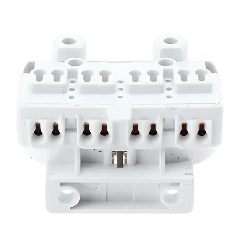 White plastic 2g11 lamp holder socket kitchen terminal block