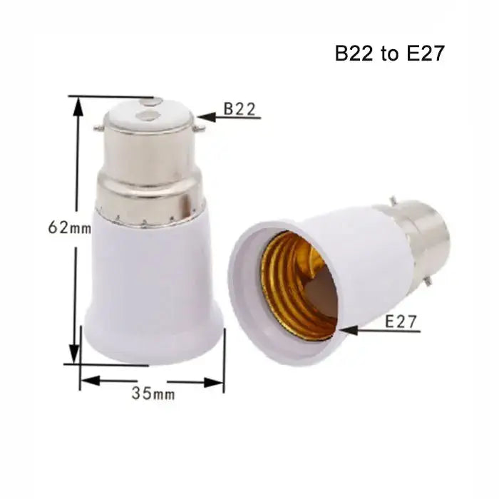 White plastic e27 socket extender lamp adapter kitchen light fitting