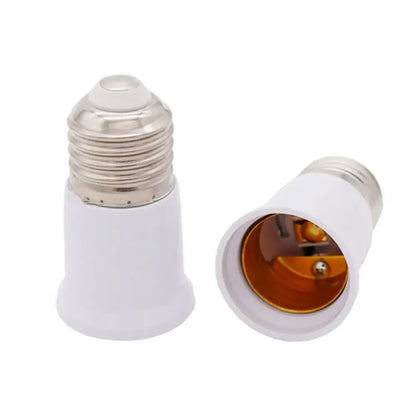 White plastic e27 socket extender lamp adapter kitchen light fitting