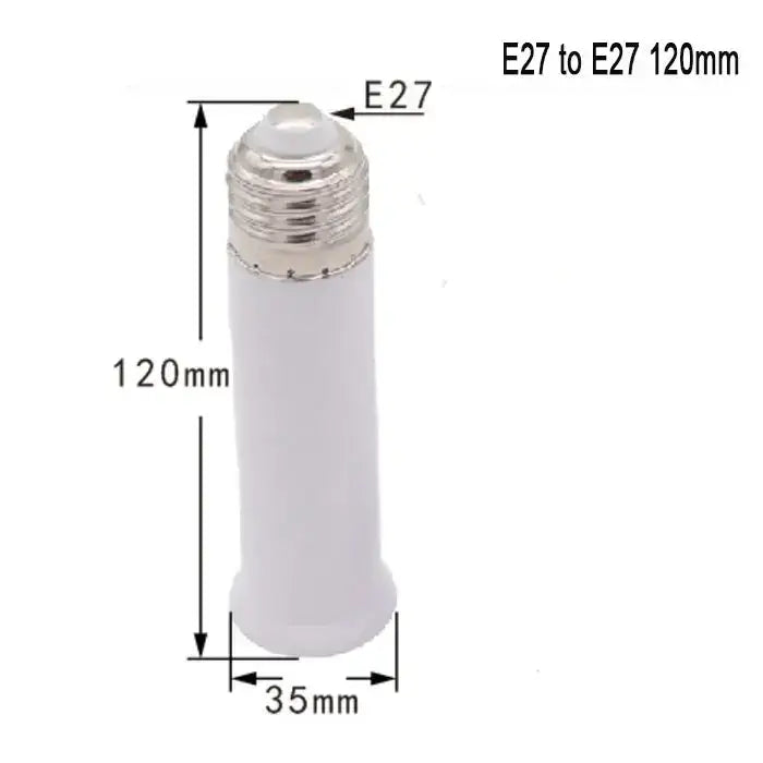 White plastic e27 socket extender lamp adapter kitchen light fitting