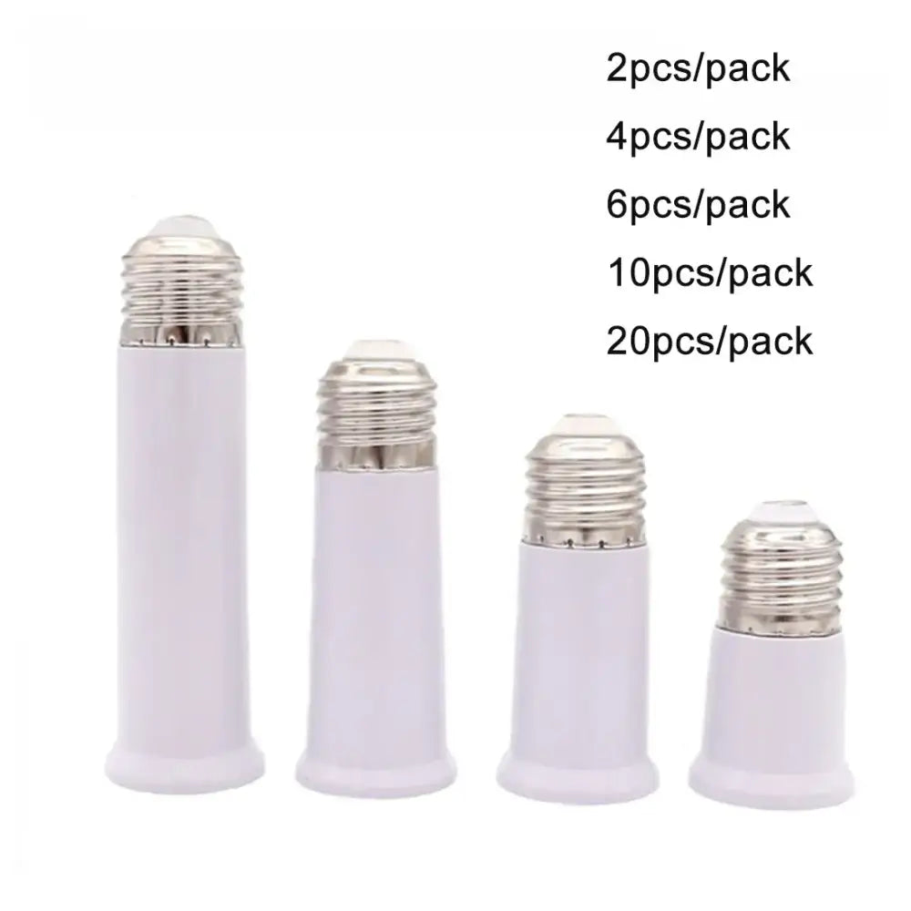 White plastic e27 socket extender lamp adapter kitchen light fitting