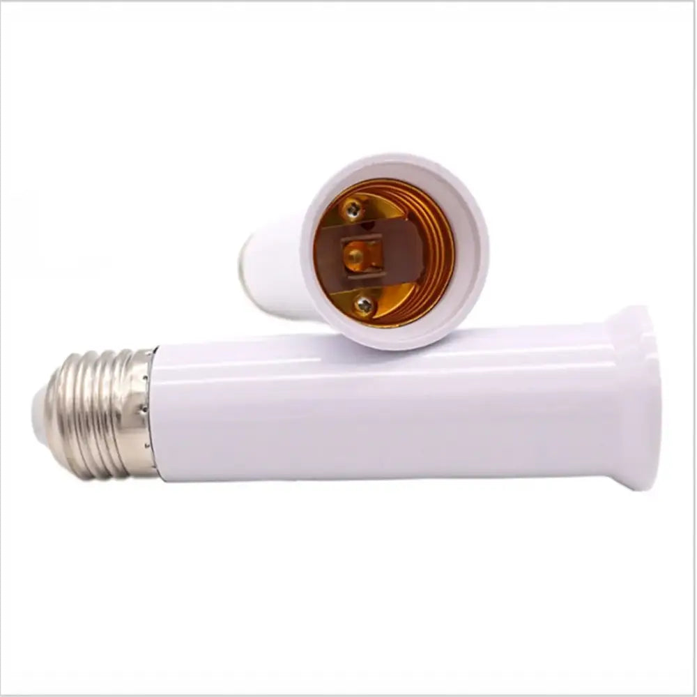 White plastic e27 socket extender lamp adapter kitchen light fitting