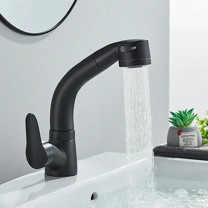 White plastic kitchen sink faucet with curved spout and single lever