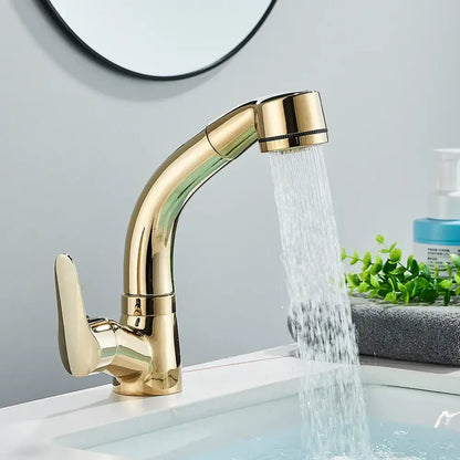 White plastic kitchen sink faucet with curved spout and single lever