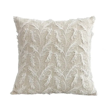 White plum blossom butterfly cushion cover living room tasseled pillow