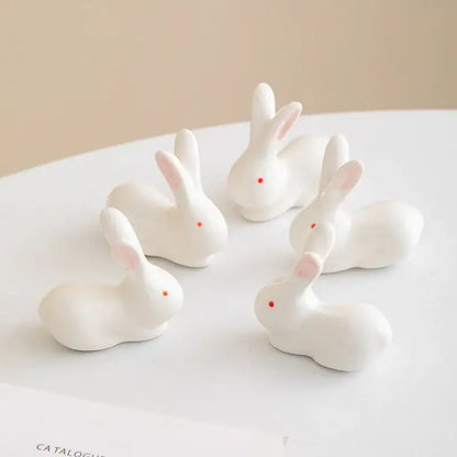 White porcelain duck chopstick holder tray dining room ceramic dish