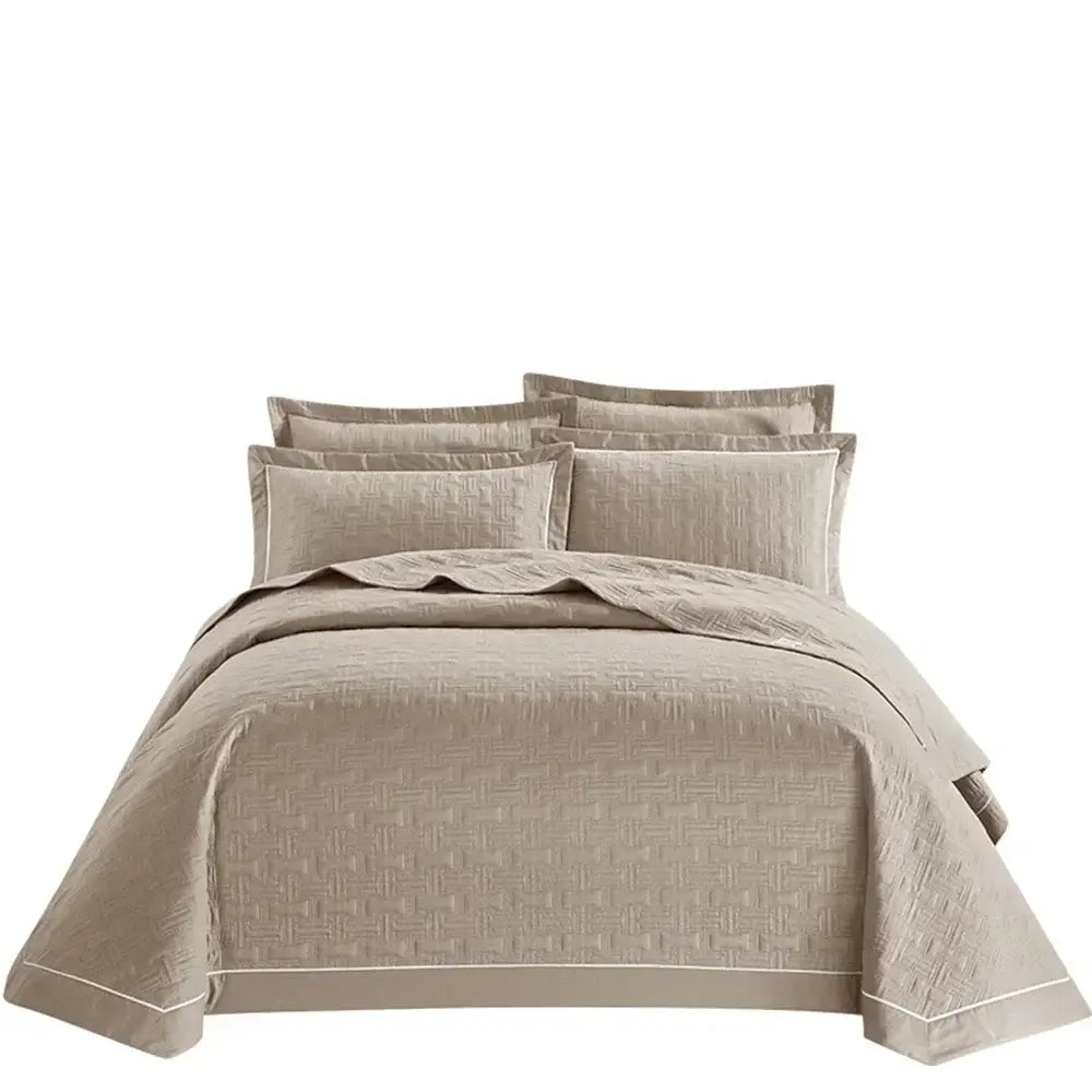 White quilted cotton coverlet bedspread set bedroom decor