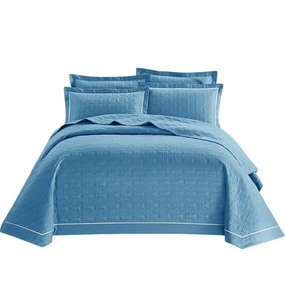 White quilted cotton coverlet bedspread set bedroom decor