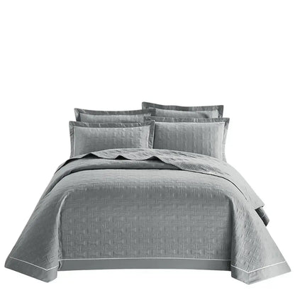 White quilted cotton coverlet bedspread set bedroom decor