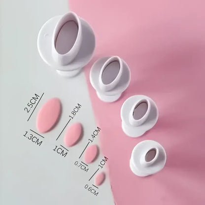 White & red heart star cake decorating cookie cutter set kitchen tool
