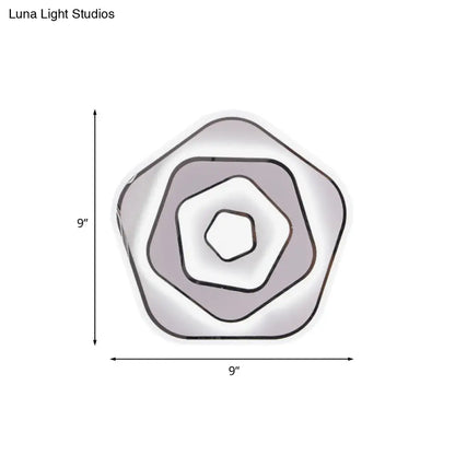 DecorBites™ White Scandinavian LED Acrylic Sconce Light for Study Room - Wall Lighting Fixture with Warm and White Light Options