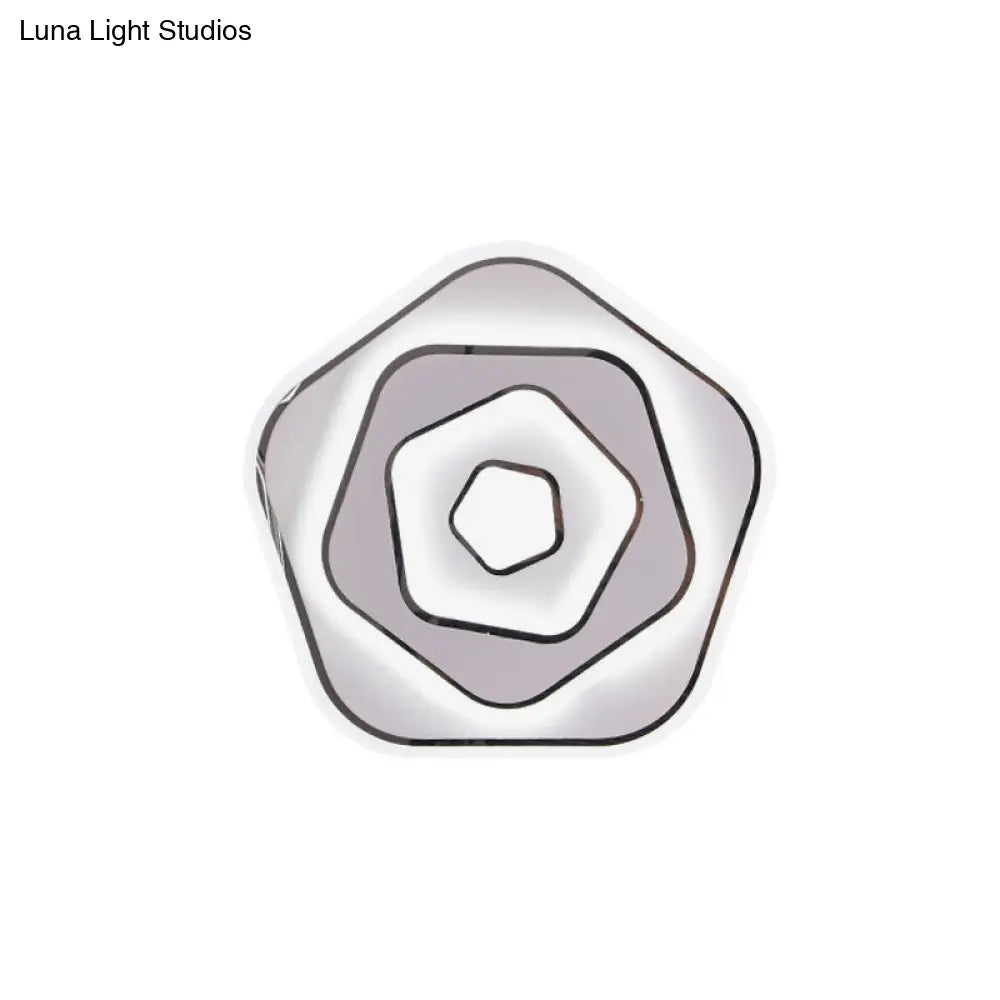 DecorBites™ White Scandinavian LED Acrylic Sconce Light for Study Room - Wall Lighting Fixture with Warm and White Light Options
