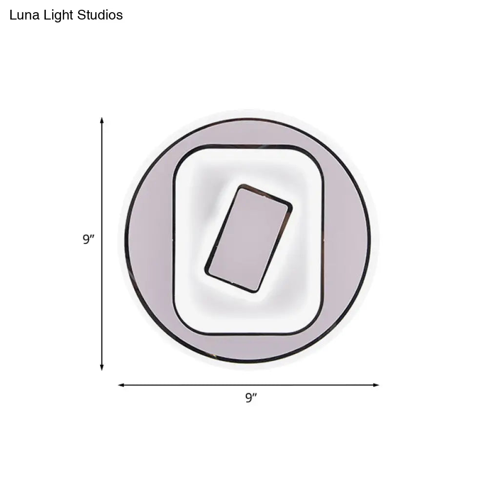 DecorBites™ White Scandinavian LED Acrylic Sconce Light for Study Room - Wall Lighting Fixture with Warm and White Light Options
