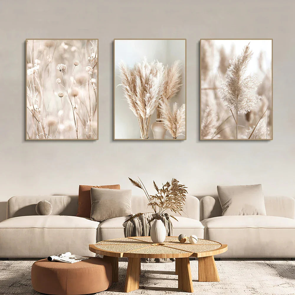 DecorBites™ White Seascape Canvas Set - Beach & Botanical Wall Art