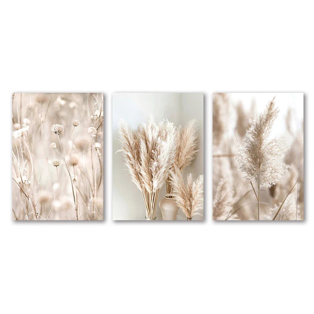 DecorBites™ White Seascape Canvas Set - Beach & Botanical Wall Art