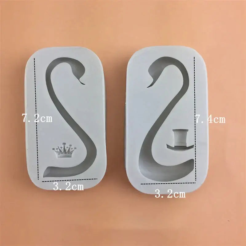 White silicone 3d wings cake mold kitchen swan neck decoration