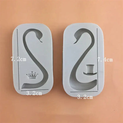 White silicone 3d wings cake mold kitchen swan neck decoration