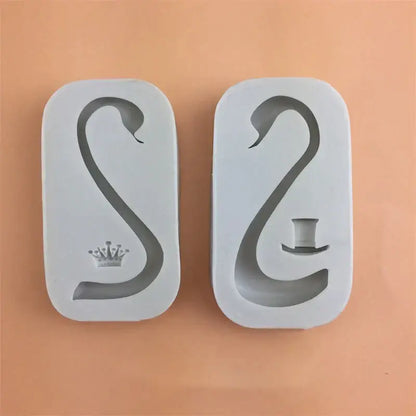 White silicone 3d wings cake mold kitchen swan neck decoration