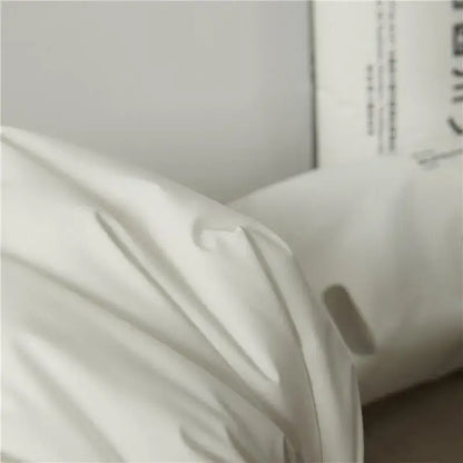 White textured cotton rectangle neck pillow bedroom bedding