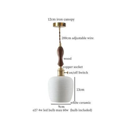 White textured glass and brass pendant light dining room ceramic led