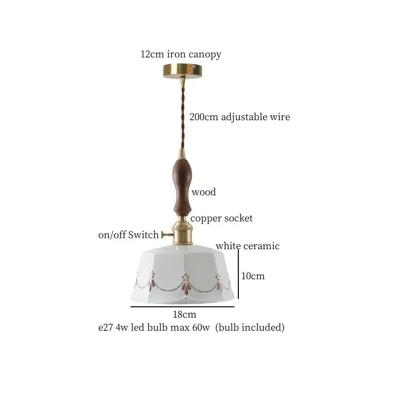 White textured glass and brass pendant light dining room ceramic led
