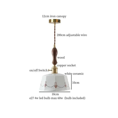White textured glass and brass pendant light dining room ceramic led